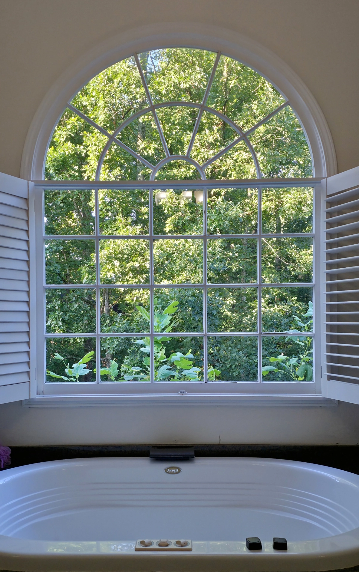 Before arched window replacement in Atlanta